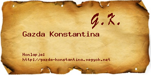 Gazda Konstantina névjegykártya
